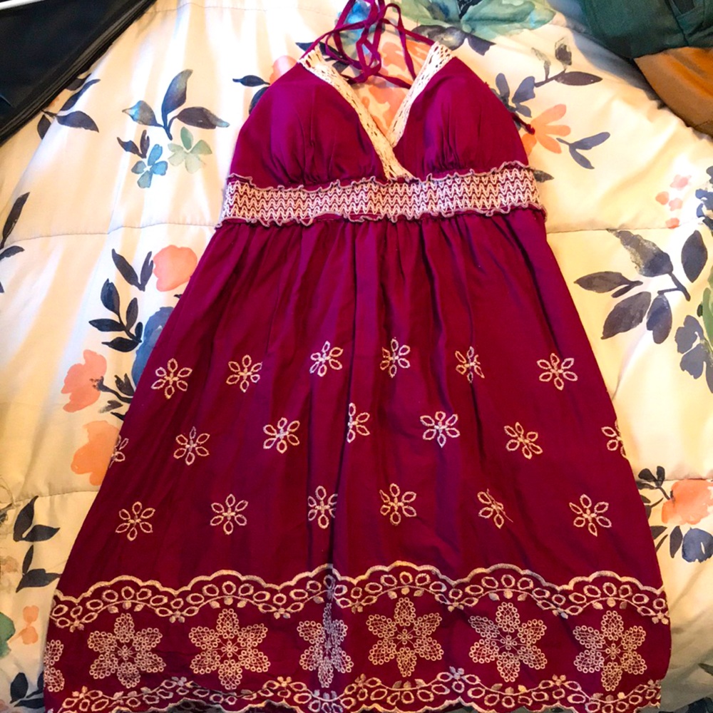 pink blouse with flowers
